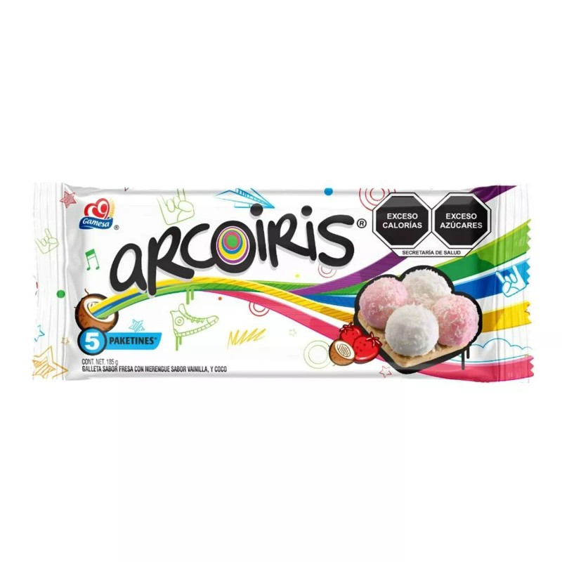 Gamesa 3X GAMESA ARCOIRIS GALLETAS MARSHMALLOW COOKIES 282g CON 5