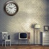 Plumeet Large Metal Wall Clock, 13'' Non Ticking Classic Retro