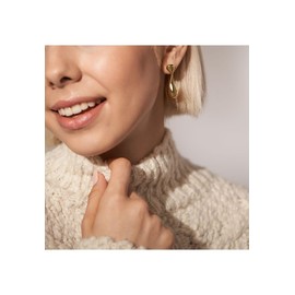 Skagen SKJ1772710 Women's Liquid Metal Drop Earrings Stainless Steel Gold-Coloured, Stainless Steel, No Gemstone