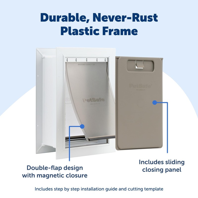 PetSafe Wall Entry Pet Door - Rust-Free Telescoping Frame -