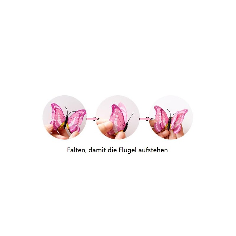 Lohill Pack of 36 3D Butterfly Wall Decoration - Butterfly