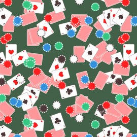 GRAPHICS & MORE Poker Chips and Ace Cards Pattern Gift Wrap Wrapping Paper Rolls