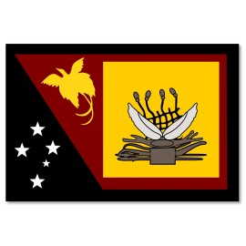 OwnTheAvenue Papua New Guinea Western Province Flag Car Truck Bumper Sticker Decal 3.75"