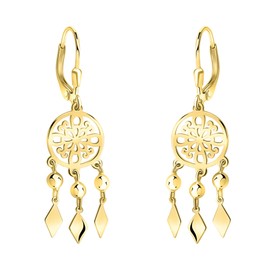 SOFIA MILANI - Women's Earrings 925 Silver - Ornaments Dream Catcher Earrings, Yellow Gold, No Gemstone