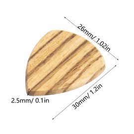 Wooden Guitar Picks, Acoustic Guitar Picks, Set of 4, Flexible Guitar Picks, Pick Holder, Premium Guitar Picks for Acoustic Guitar, Electric Guitar, Ukulele, Bass, Accessories Guitar
