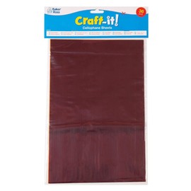 A4 Coloured Cellophane Craft Sheets 6 Assorted Colours Stained Glass Kids Craft Activities, Collage - Pack of 36