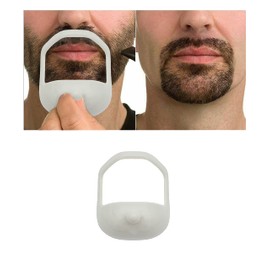 Plantilla de estilismo de barba para hombres para hombres de estilo de barba transparente para hombres herramienta de aseo para barbilla, mejillas y escote se combinan con una afeitadora de barba o tijeras