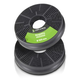 DEKAROX 2 x Activated Carbon Filter 105 mm Diameter for Respekta MIZ0058 MIZ 0058 PKM CF130 Candy 49040890 35602288 for Cooker Hood