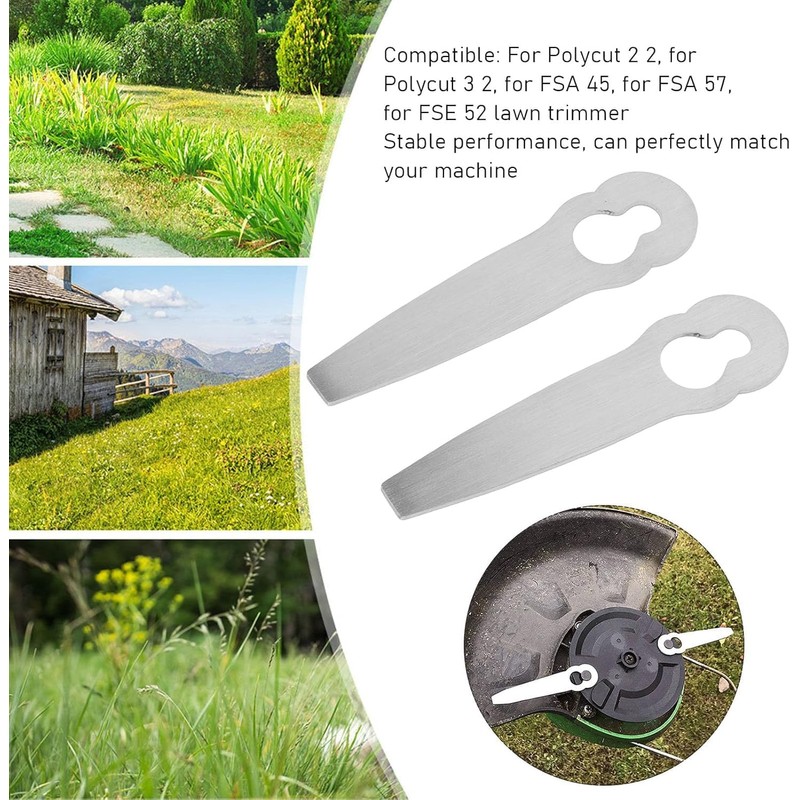 4 Pack Lawn Mower Metal Blades Stainless Steel Trimmer Head