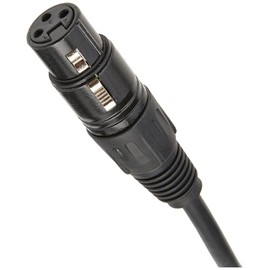Pulse PLS00265 DMX Lead, 3 Pin XLR Male to Female, 1m, Black