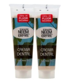 Paq 2 Crema Dental Artesanal De Corteza De Neem Sin Fluor