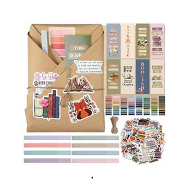24 Set Blind Date with a Book Gift Box Supplies Kits Excluding Books Book Club Gifts Bulk for Women Book Lovers Bookish Gifts Librarian Readers Gifts for Teachers Friends Men (Brown).gift for women,gift - Colour: Black, Item Package Qty: 8