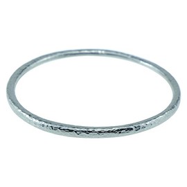 10th Anniversary Bangle for Him & Her - Pure Tin Beaten Bangle Inscribed With 10 Years … (Medium)