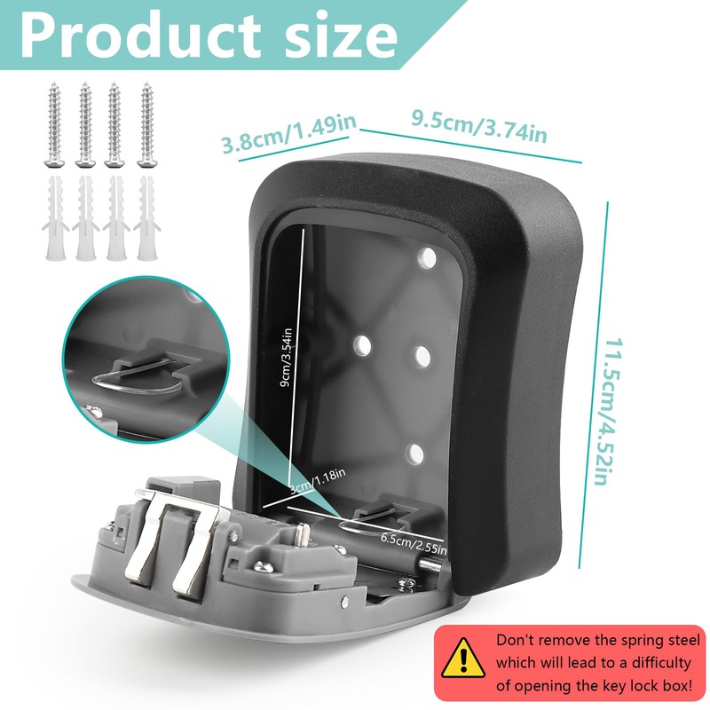 Key Safe Combination Code, Key Safe Outdoor, Key Cabinet with