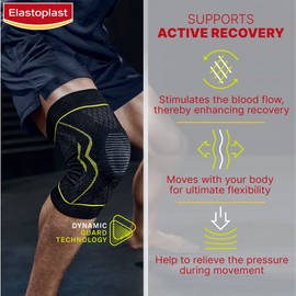Elastoplast Advanced Performance Knee Support, Knee Brace for Meniscus Tear, Ligament Damage, Arthritis, Runners Knee/Weak/Injured Knees, Medical-Grade Knee Compression Sleeve, Enhances Recovery
