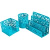 EasyPAG Dark Teal Desk Organizer Set 3 Piece Accessories Caddy