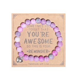 Inspirational Bracelets for Women Natural Stone Healing Relaxation Chakra Bracelet Gifts for Graduation Birthday Christmas Mothers day Valentines Thanksgiving Teacher Appreciation Gifts for Her Mom