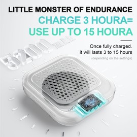 L'UGX Rechargeable Nail Dust Collector for Acrylic Nails, 10-Gear Professional Nail Vacuum Duster Extractor Cleaner With 2 Reusable Filters for Salon Use,Powerful