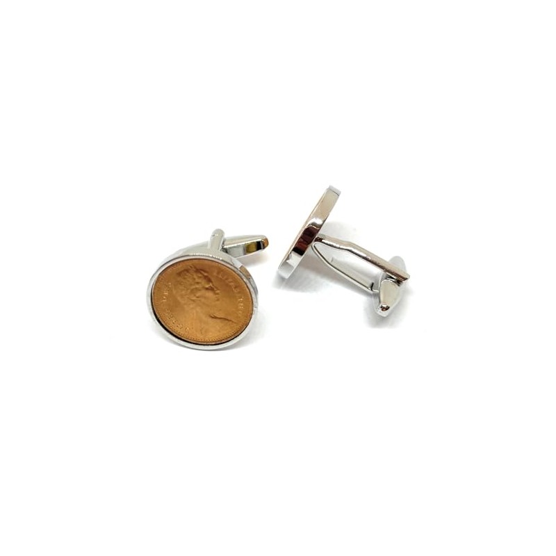 1975 half pence cufflinks 50th birthday