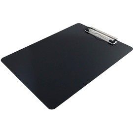 JAM PAPER Aluminum Clipboards with Low Profile Metal Clip - Letter Size (9 x 12.5) - Black - Clip Board Sold Individually