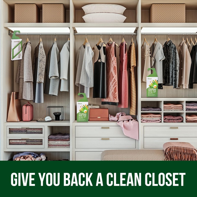 Garsum Clothes Moth Trap,Moth Traps for Clothes, Refillable 6 Packs