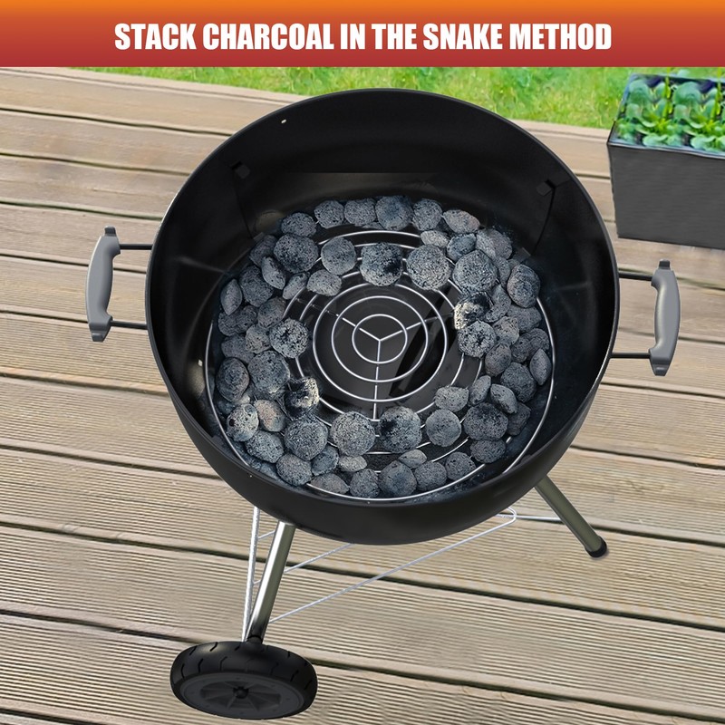 onlyfire Charcoal Grate Fire Grate, BBQ High Heat Charcoal Plate