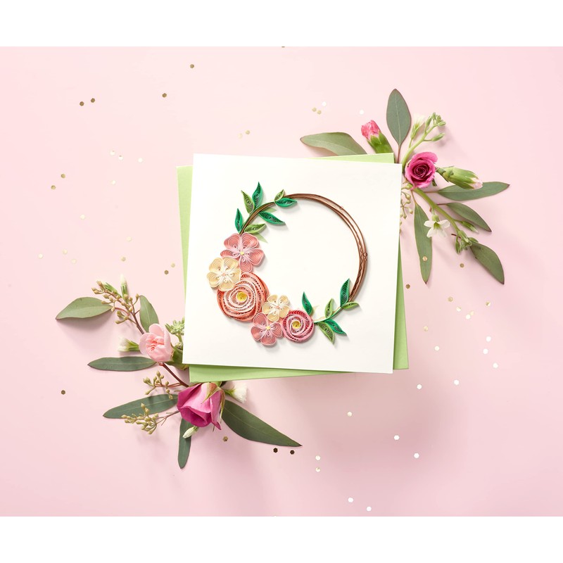 Papyrus Premium Blank Quilling Card (Floral Wreath)