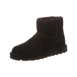 BEARPAW Women's Alyssa Black Size 8 | Women's Ankle Boot | Women's Slip On Boot | Comfortable Winter Boot