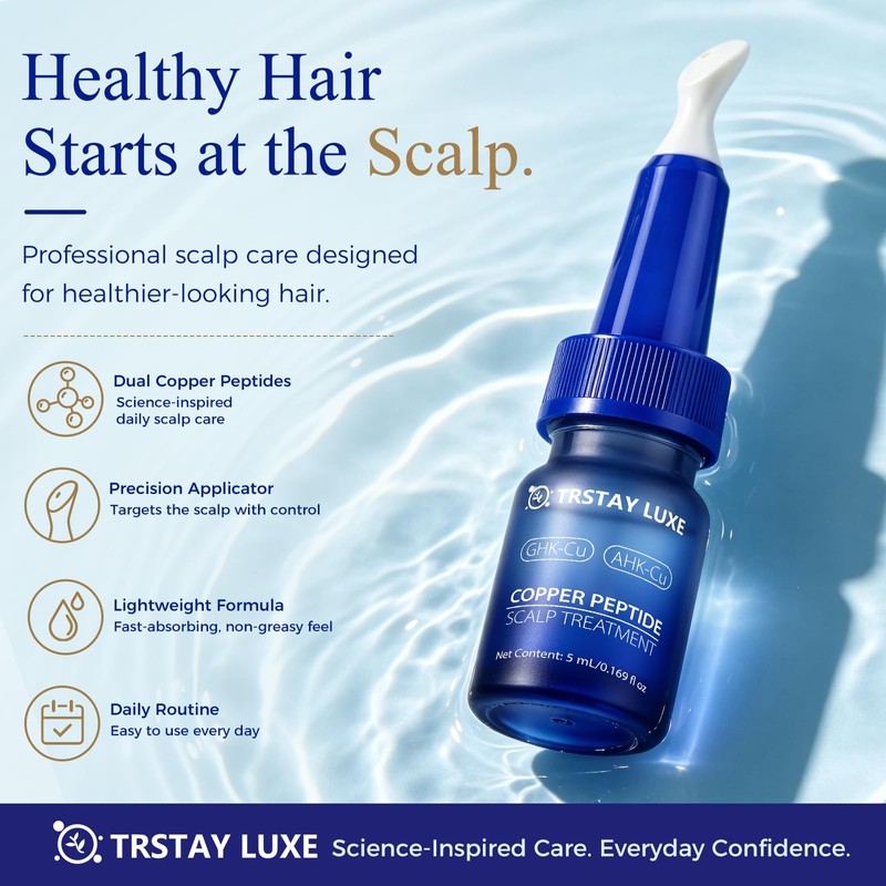 Copper Peptide Hair Serum, GHK-Cu + AHK-Cu Scalp Treatment, Professional