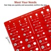 Nut and Bolt Thread Checker, 36 Thread Sizes Checker, Aluminum
