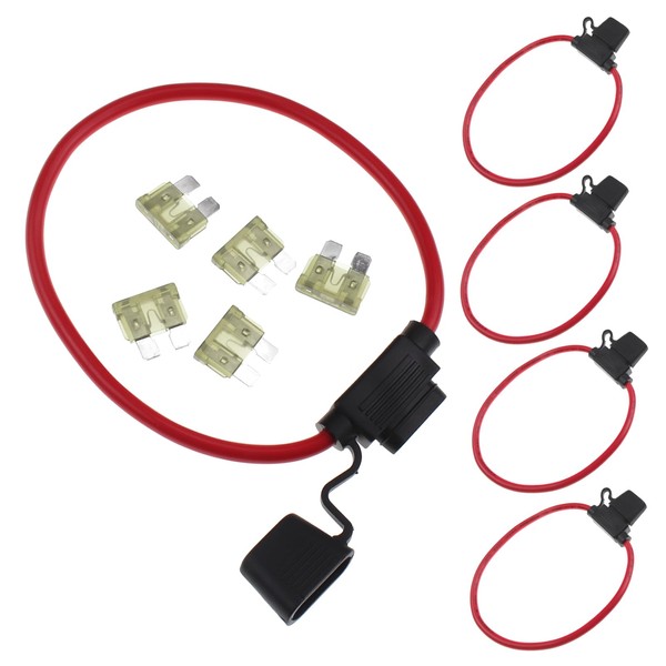 ZOOKOTO 12V 10 Gauge Inline Fuse Holder with 25 AMP