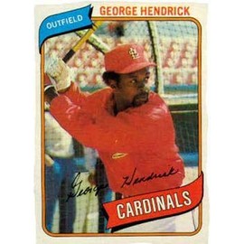 1980 Topps Regular (Baseball) card#350 George Hendrick of the St. Louis Cardinals Grade Excellent