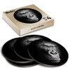 4 x Round Coasters - Black & White Gorilla Wild