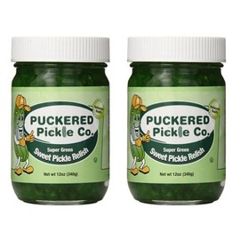 Puckered Pickle Relish, Sweet Green, 12.0 Ounce (Pack of 2)