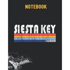 Retro Vintage 70s 80s Style Siesta Key, FL 8.5x11 inches / 140 pages / 70 sheets