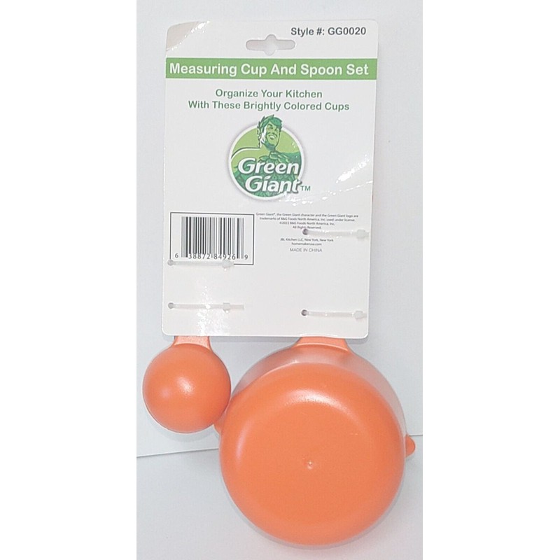 Green Giant 10 Piece Plastic Measuring Cup and Spoon Set