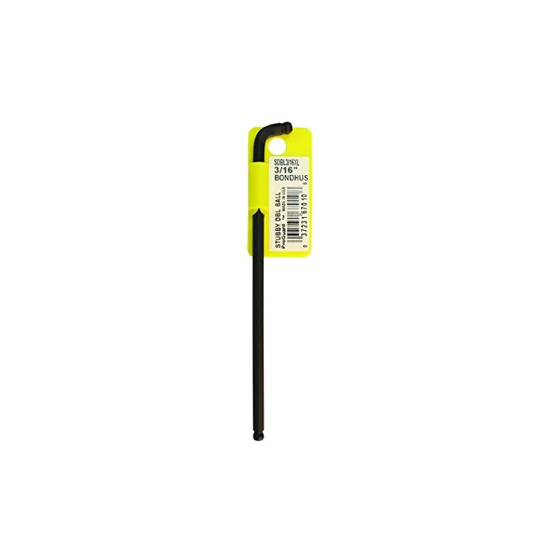 BONDHUS SDBL3/16XL No. 67010 Hex Stubby Double Ball L-Wrench, 3/16