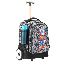 UNIKER Rolling Laptop Bag for Laptop,Wheeled Backpack for Adult,Wheeled Suitcase,Softside Trolley Bag with Laptop Compartment, T5- X Eyes