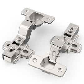 Chibery 2 Pack 丨 105° Inset Soft Close Concealed Frameless Cabinet Hinges, Satin Nickel, Stop at Will 45-105 Degree, Self Closing, 3D Adjustment, Clip On, Stainless Steel for Home Office