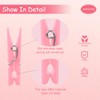Fuvylonk 200 Pack Pink Clothes Pins for Baby Shower, Crafts,