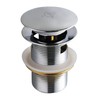 Kingston Brass VTDESHOE Trimscape Toe-Touch Tub Overflow, 1-1/2" Threaded Drain,