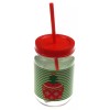 G! Green Chevron Cupcake Mason Jar Plastic Straw Lid Snowflake