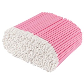 400Pcs Disposable Lip wands Lip Applicators, Lipstick Testers Wands Lint Free Applicators for Makeup Lip Brushes Wands Makeup Beauty Tool Pink
