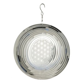 Wind Chime Flower of Life Diameter 15 cm Stainless Steel Home Decoration Mobile Flower of Life Spiritual Symbol Feng Shui Esoteric Gifts Buy Cheap