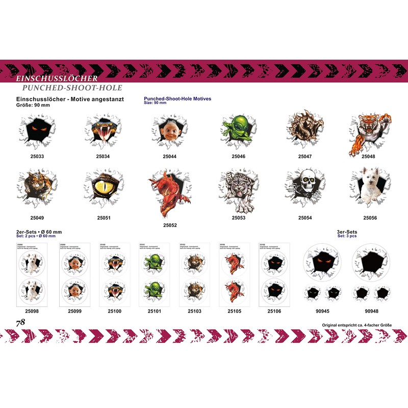 Westi Bullet Hole Sticker 175mm