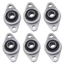 Bztzhm 6 Pieces KFL08 Flange Bearing Pillow Bearing, 8 mm Self-Aligning Pillow Bearing, Zinc Alloy Ball Bearing Block, 8 mm Pillow Block Bearing, Zinc Alloy Pillow Block Bearing, for Various Machines