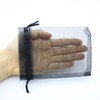 Leeyunbee Pack of 100 Black Organza Bags 10 x 15