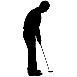 Golfer Silhouette Life Size Cardboard Cutout SC2026
