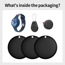 WALLFID Tag (3-Pack) and 3 Holder, Item Finder, Compatible with Apple Find My (iOS Only), Track Your Keys, Wallet, Luggage, Backpack