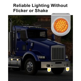 2PCS Bus Light Mounting Bracket Fit for Freightliner Peterbilt Trucks and Buses Replace 81560, Stainless Steel Watermelon Light Bracket